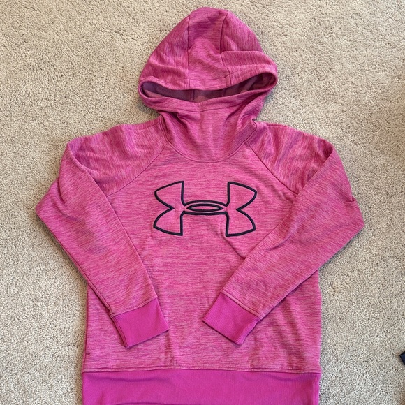 Under Armour Tops - Under Armour Magenta Hoodie with Logo